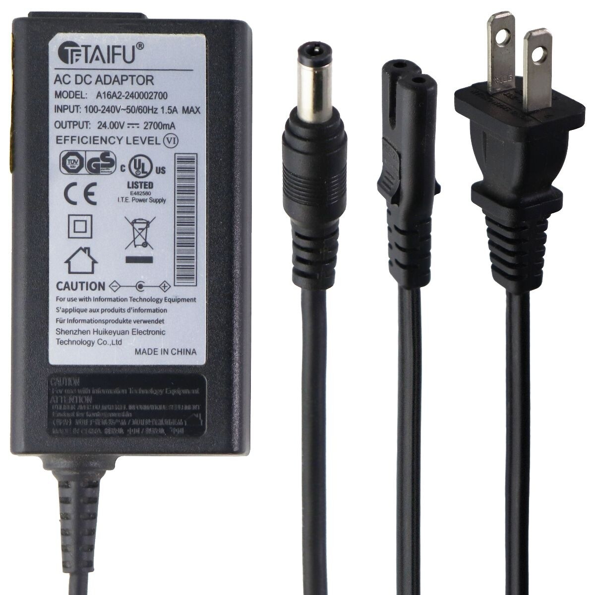 Taifu AC DC Adapter Power Supply (A16A2-240002700) - Black