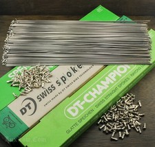 Nos Dt Champion 15g 1.8mm Spokes Nipples Vintage Road Bike Wheel Tour Bicycle