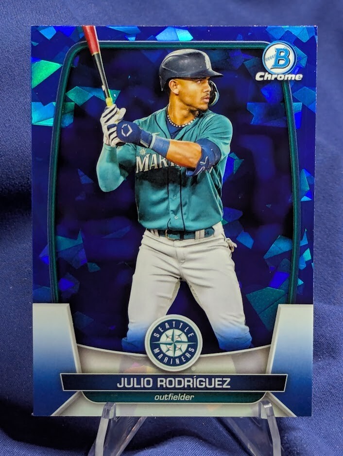 Julio Rodriguez 2023 Bowman Chrome Sapphire Baseball #81 Mariners