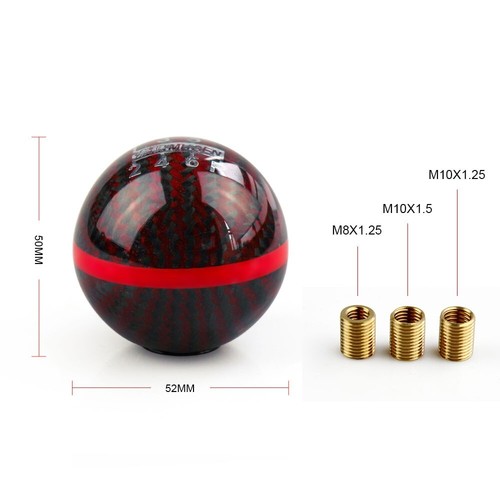 6 Speed Carbon Fiber Shift Knob + Adapter For Logitech G27 G29 G920 G923 Shifter - Picture 6 of 10