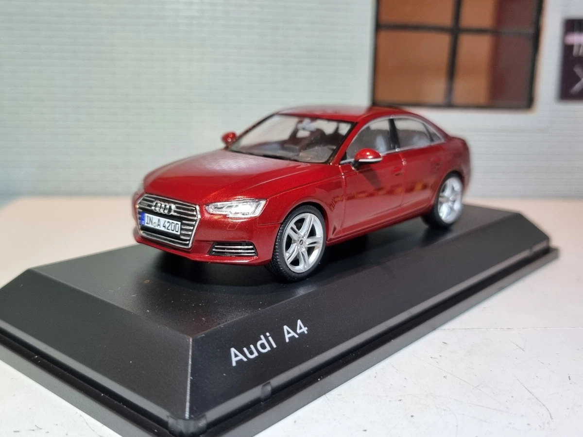 1 43 Audi A4 Dealer Model Red 2016 B9 Diecast Scale Car In Display Case Detailed