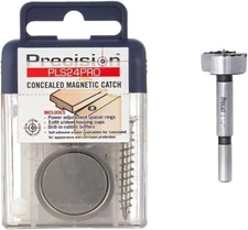 Precision Lock Magnetic Catch and Freud Precision Shear Forstner Drill Bundle