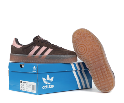adidas Sambae Dark Brown Mauve Womens Sneakers JI2744 ✓Multiple