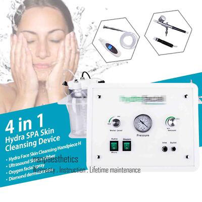 4 in1 Diamond Micro Dermabrasion Hydra Spa Facial Skin Peeling Cleaning Machine
