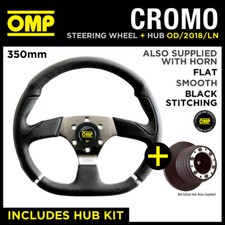 OMP 350mm CHROME STEERING WHEEL & HUB KIT fits CITROEN SAXO MK2 99-