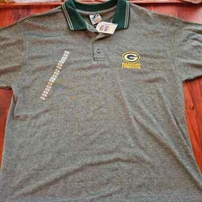 New With Tags Deadstock Green Bay Packers NFL Football Vintage Golf Polo