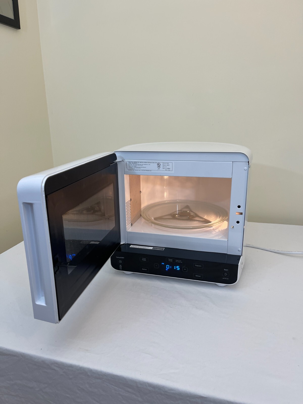 Whirlpool Microwave 0.5 Cu Ft. Small Countertop White WMC20005YW 1