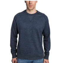 Champion Men's French Terry Crew Neck Sweatshirt, Navy, Medium