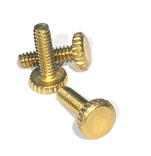 LOT OF 3 BP STEEL KNURLED HEAD THUMB SCREW 8/32 THREAD, 3/4" SHANK, 1/4" head