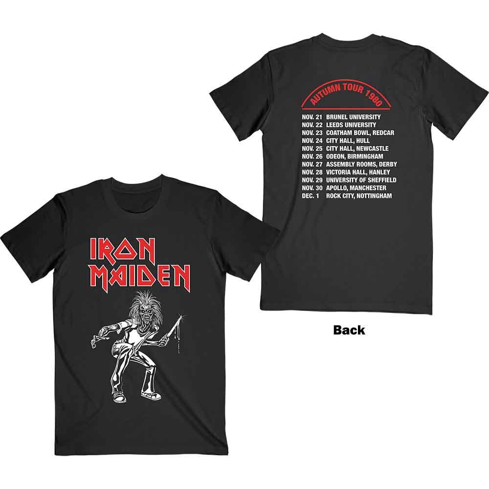 Iron Maiden Autumn Tour 1980 T-Shirt Black New | eBay