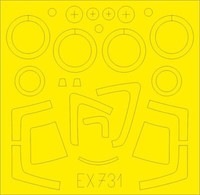 MW22 Eduard EX731 SU-27S 1/48 Mask For Kitty Hawk