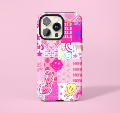 Pink Preppy Design Cute Stickers Tough iPhone Case for All iPhone Models | eBay Pink Preppy Design Cute Stickers Tough iPhone Case for All iPhone Models | eBay