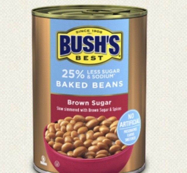 Bush’s 25 Less Sugar And Sodium Brown Sugar Baked Beans 16 Oz. 8 Cans