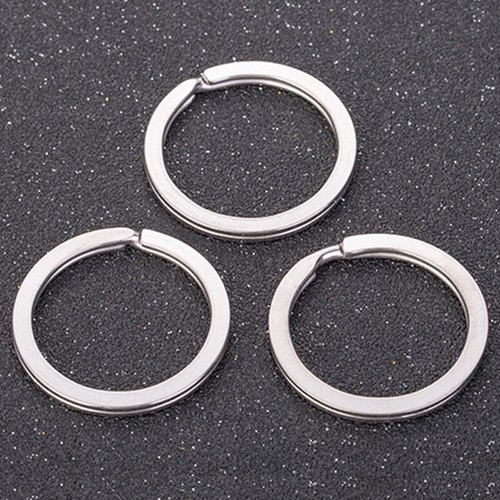30PCS Polished Silver Split Ring Keyrings Key Chain Hoop Loop Key Holder D XL - Picture 5 of 9