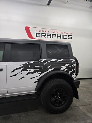 NEW 2021-2025 Ford Bronco Side Mud Splash graphics Bronco vinyl
