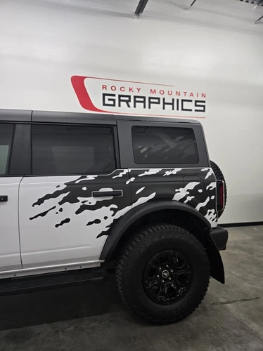 NEW 2021-2025 Ford Bronco Side Mud Splash graphics - Bronco vinyl decals - pair