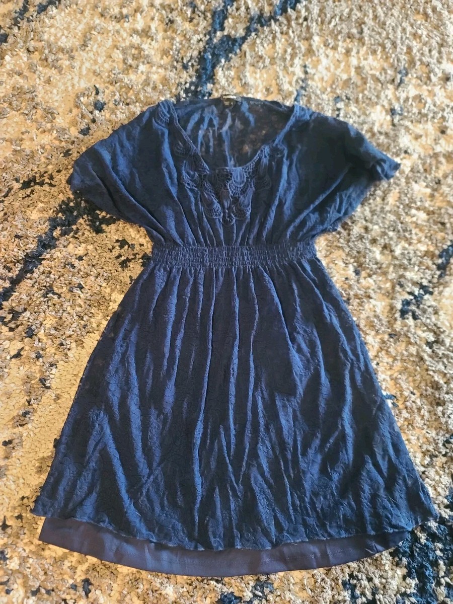 My Michelle Blue Lace Mini Party Dress Women Size L My Michelle Blue Lace Mini Party Dress Women Size L