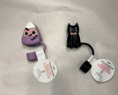 Silicone Straw Cover Toppers Target,  Set Of 2, Halloween Stanley Accessories