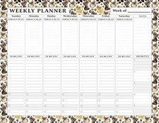 Magnetic Weekly Calendar - 52 Undated Sheets - Notepad Desk Pad - Edition 002 