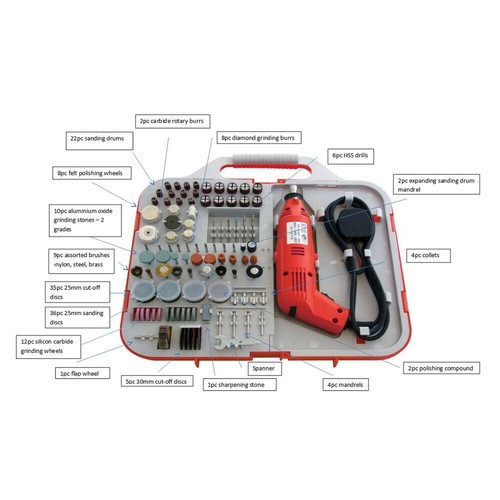 162pc Dremel Style Electric 130w Rotary Mini Drill & Bit Set Jewellery Making - Picture 4 of 19