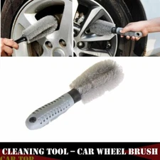 1X Gray Car Wash Master Wheel Brush Easy Reach Wheel RIM Detailing Soft Bristle