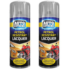 2 x Rapide Auto Extreme Petrol Resistant Lacquer Spray Paint Aerosol Can 400ml