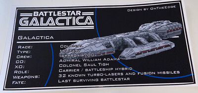 Lego UCS Style Sticker MOC-23242 Battlestar Galactica Kampfstern by OnTheEdge