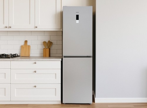 HYE Fridge Freezer 60/40 Frost Free 60cm Freestanding 409L - Silver RF01FF409S03 - Picture 10 of 11
