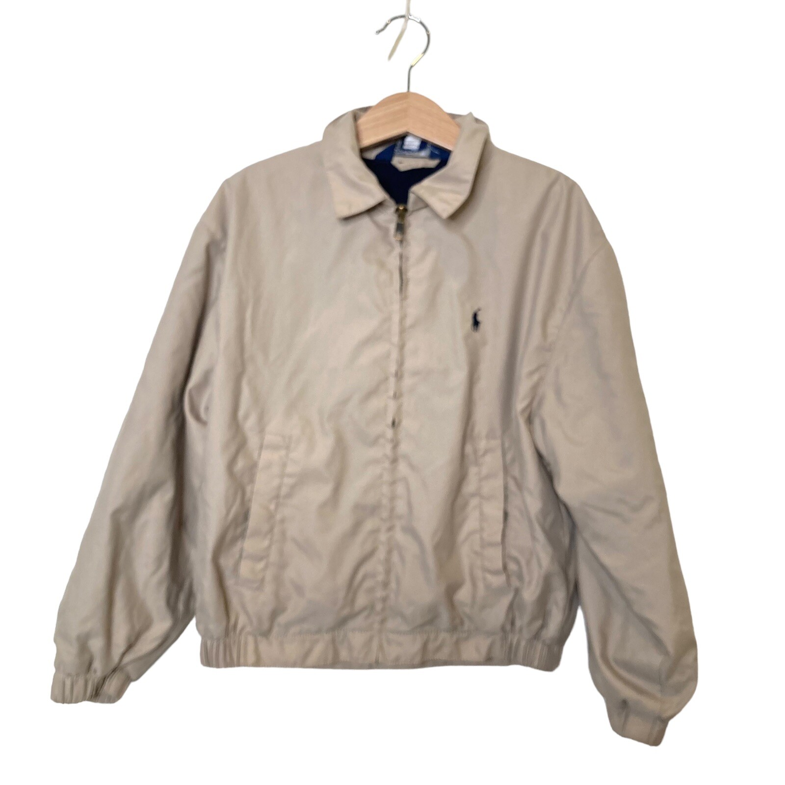 Polo Ralph Lauren vintage ragazzo cotone foderato pile swing giacca pony ricamato 7