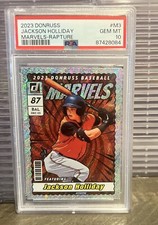 2023 JACKSON HOLLIDAY DONRUSS MARVELS RAPTURE PSA 10 Orioles M3 rookie rc  