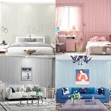 1-6X Plain Thick Textured Heavy Duty Non-Woven Paste the Wall Wallpaper Embossed