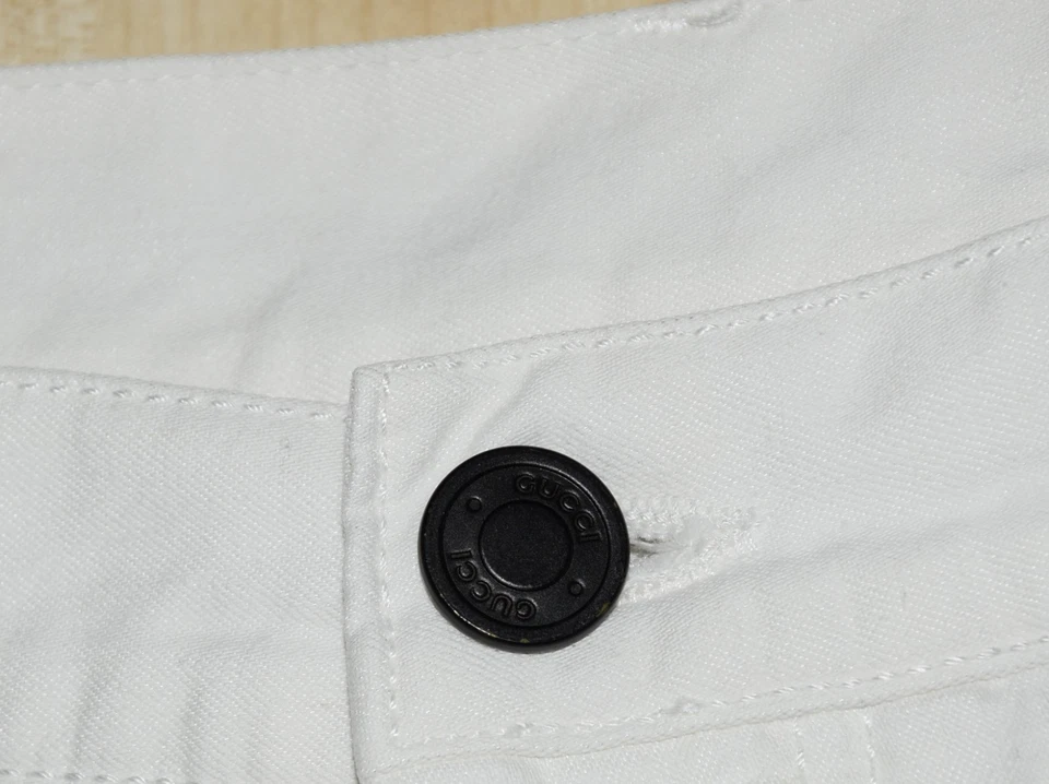 PANTALONES MUJER VINTAGE GUCCI TOM FORD ERA BLANCOS Talla 44 ITALIA (EE. UU. 8/UK 12/W30 L29) Foto 4 de 4