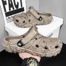 New Men's Clogs Slippers Sandal Male Garden Shoes Flat Camouflage Sandals