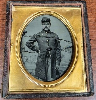 1/6th Plate Ambrotype of a Civil War Union Soldier