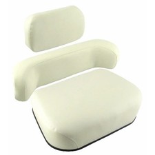 3 Piece Tractor Seat Cushion Set For Moline / Oliver / White