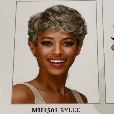 New Boss Wig By Bobbi Boss Pixie Cut Black/Gray MH1501 Rylee