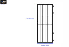 Window & Door Gate Security Fence Barrier Door Bars Side BiFold Window Cover