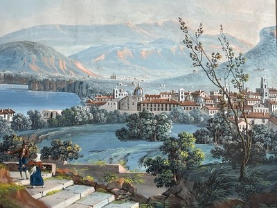 Ein großes neapolitanisches / Posillipo Schulgemälde aus dem 19. Jahrhundert - Museumsstandard!!