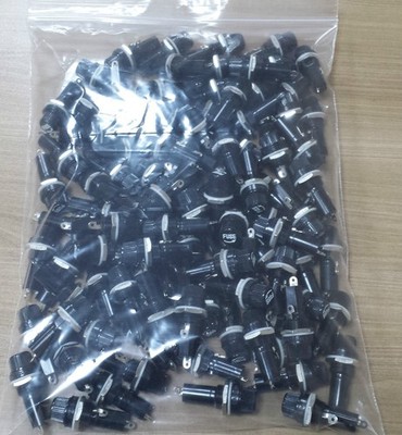 BAG of 100 Panel Mount Fuse Holder for 3AG fit 1/4 x 1 1/4'' Fuse AGC, GGC, 312 