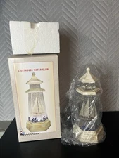 Cracker Barrel Beach Sand Lighthouse Glitter Globe New Open Box Sailboat Lighted