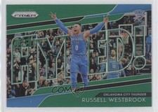 2018-19 Panini Prizm Get Hyped! Green Prizm Russell Westbrook #1 4r3