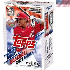 2021 Series 1 Baseball Blaster Box - 99 Cards Plus Exclusive Anniversary Patch