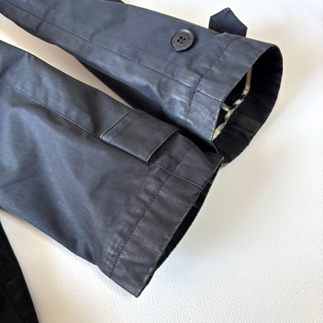 Burberry Black Label Men's Nova Check Black Balenciaga Coat, Size Small thumbnail 7