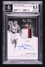 2018-19 Panini Noir - Rookie Patch Autograph Anfernee Simons #323 /99 On Card