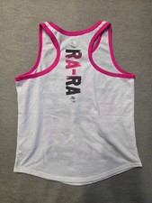 Danskin Girls Activewear Tank Top White Racerback Gymnastics Cheerleading Top