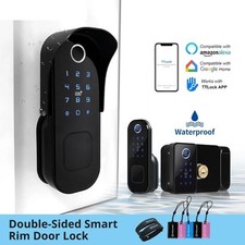 Fingerprint Door Lock Double Waterproof Outdoor Gate Bluetooth WiFi Passcode IC