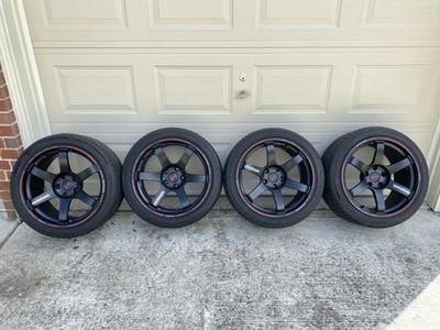 Rays TE37 18x10.5 Saga Time Attack Edition Wheels w/ Tires! 5x114