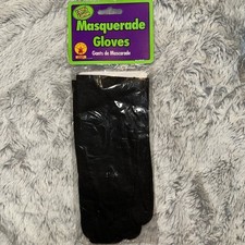 Masquerade Gloves Rubies Halloween Costume NIP Black Short 100 Cotton NEW