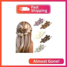 Yanibest 5 Pcs Flat Hair Clips - Stylish Lay Flat Claw Clips for All Hair Types,