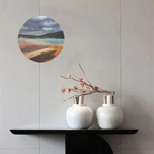Yellowstone Geothermal Round Aluminum Art - for Home/Restaurant/Bar